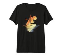 Vintage Sailing Graphic Boat Sport Sloop Race T-Shirt Haut de Gamme