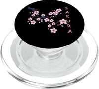 Vintage Sakura Japanese Cherry Blossom Graphical Art PopSockets PopGrip pour MagSafe