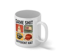 Vintage Same Shit Different Hat Sarcastic Political Satire Mug - Funny Anti Trump Meme Coffee Cup - Protest Graphic Gift Tasse blanche Café Mug