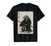 Vintage Samouraï Pangolin Ukiyo-e Warrior Art Anime Rétro T-Shirt