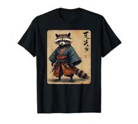 Vintage Samurai Raton Laveur Vintage Ukiyo-e Warrior Art Anime T-Shirt