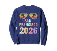 Vintage San Francisco 2026 Voyage Plage Vacay Assorti Sweatshirt