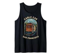 Vintage San Francisco Cable Car Vintage Voyage Route Street Débardeur