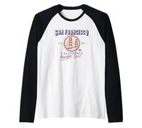 Vintage San Francisco California USA Manche Raglan
