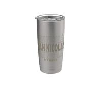 Vintage San Nicolas Mexique Gobelet isotherme en acier inoxydable double paroi