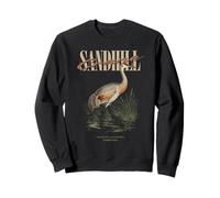 Vintage Sandhill Crane Observation des Oiseaux Art Nature Amour Oiseaux Sweatshirt