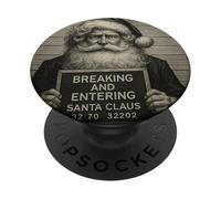 Vintage Santa Christmas - Mug rétro Père Noël PopSockets PopGrip Adhésif