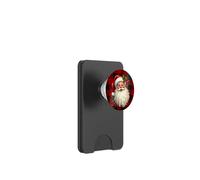 Vintage Santa Claus Rustic Red Check Christmas Holiday PopSockets PopWallet pour MagSafe