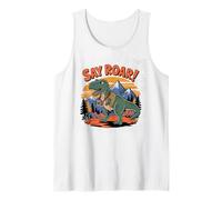 Vintage Say Roar Dinosaur Photographer Tee for Campers Débardeur