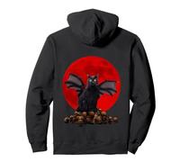 Vintage Scary Black Cat Halloween Costume and Blood Moon Sweat à Capuche