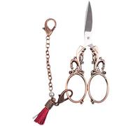 Vintage Scissors | Small Sewing & Craft Scissors | Retro European Style Crochet Scissor With Chain, DIY Tool For Art Work, Embroidery & Sewing