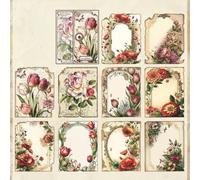 Vintage Scrapbook Paper 30pcs 14x11cm Garden Style(2 Red Ocean)