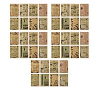 Vintage Scrapbooking Paper 40pcs | Retro Kraft Paper Memo Pads for DIY Journal / Photo Album / Planner Decor | 4 Unique Patterns, Non - Acidic Paper (Nostalgia Time Pattern)