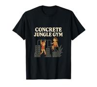 Vintage Serif Béton Jungle Gym Art T-Shirt