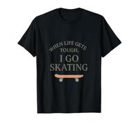 Vintage Serif Quand la vie devient difficile, je fais du patin T-Shirt