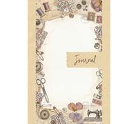Vintage Sewing Junk Journal Pages - 6x9 Seamstress Atelier Aesthetic Paper - 100 Decorative Writing Sheets with Antique Dress Patterns, Buttons, Lace and Old Sewing Machine Sketches