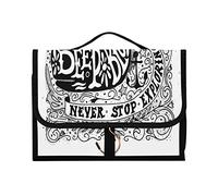 Vintage Ship, Whale and Hand Lettering Black White Retro Style 1 PC Hanging Toiletry Wash Bag Portable Makeup Organizer Brush Storage Case Portable Travel Cosmetic with Hook