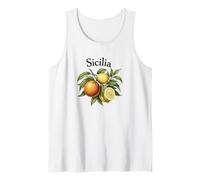Vintage Sicile Citron Orange Sicile été Art Débardeur