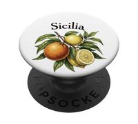 Vintage Sicile Citron Orange Sicile été Art PopSockets PopGrip Adhésif