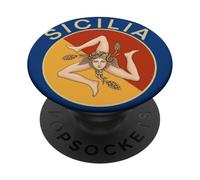 Vintage Sicile Trinacria Symbole Heritage Sicilien PopSockets PopGrip Adhésif