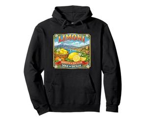Vintage Sicilia Sicile Italie Italie Citron Citron Caisse Label Sweat à Capuche