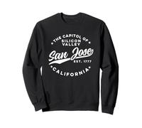 Vintage Silicon Valley San Jose California Retro USA Blanc Sweatshirt