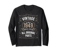 Vintage Since 1949 76e Anniversaire 76 Ans Meme Original Manche Longue