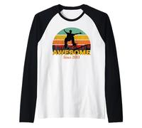Vintage Skateboarding Awesome Since 2013 Manche Raglan