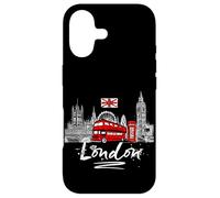 Vintage Sketch Hand Drawn London T Shirt, London Landmarks Coque pour iPhone 17