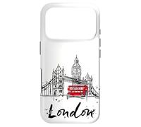 Vintage Sketch Hand Drawn London T Shirt, London Landmarks Coque pour iPhone 17 Pro