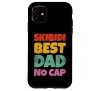 Vintage Skibidi Best Dad No Cap Dad Rizz Funny Father's Day Coque pour iPhone 11