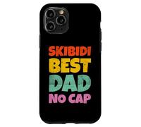 Vintage Skibidi Best Dad No Cap Dad Rizz Funny Father's Day Coque pour iPhone 11 Pro