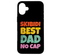 Vintage Skibidi Best Dad No Cap Dad Rizz Funny Father's Day Coque pour iPhone 16 Plus