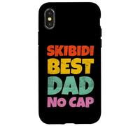 Vintage Skibidi Best Dad No Cap Dad Rizz Funny Father's Day Coque pour iPhone X/XS