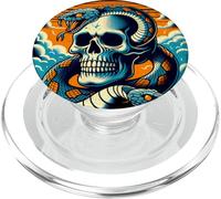 Vintage Skull and Snake Halloween Design PopSockets PopGrip pour MagSafe