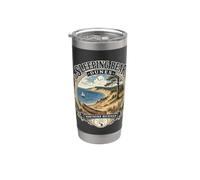 Vintage Sleeping Bear Dunes, paysage intérieur du nord du Michigan Gobelet isotherme en acier inoxydable double paroi