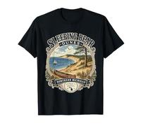 Vintage Sleeping Bear Dunes, Paysage intérieur du Nord du Michigan T-Shirt