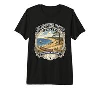 Vintage Sleeping Bear Dunes, Paysage intérieur du Nord du Michigan T-Shirt Haut de Gamme