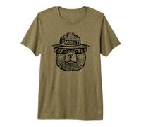 Vintage Smokey Bear Logo Officially Licensed T-Shirt Haut de Gamme