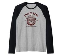 Vintage Smokey Bear Logo Only You Can Prevent Wildfires Manche Raglan