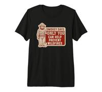 Vintage Smokey Bear Sign Only You Can Prevent Wildfires T-Shirt Haut de Gamme