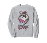 Vintage Snoopy Joe Cool One Love Glitch Rétro pour la Saint-Valentin Sweatshirt