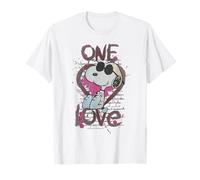 Vintage Snoopy Joe Cool One Love Glitch Rétro pour la Saint-Valentin T-Shirt