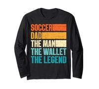 Vintage Soccer Dad The Wallet The Legend Father's Day Manche Longue
