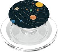 Vintage Solar System Soleil Planètes Space Lover Cadeau PopSockets PopGrip pour MagSafe