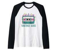 Vintage Soul Floral Cassette Tape Retro Mixtape Nostalgie Manche Raglan
