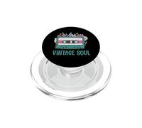 Vintage Soul Floral Cassette Tape Retro Mixtape Nostalgie PopSockets PopGrip pour MagSafe