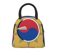 Vintage South Korea Emblème National Grande Sac Isotherme Repas Boîte À Déjeuner Glacière Enfants Réutilisable Tote Unisexe Bandoulière Isolée Pique-Nique Travail École Camping