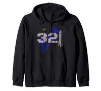 Vintage Space Coast 321 Rocket Launch Souvenir Sweat à Capuche