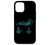 Vintage Space Shuttle Schematic Rocket Flight Coque pour iPhone 12/12 Pro